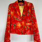 Voyage Passion Y2K orange goldfish & flower skirt suit
