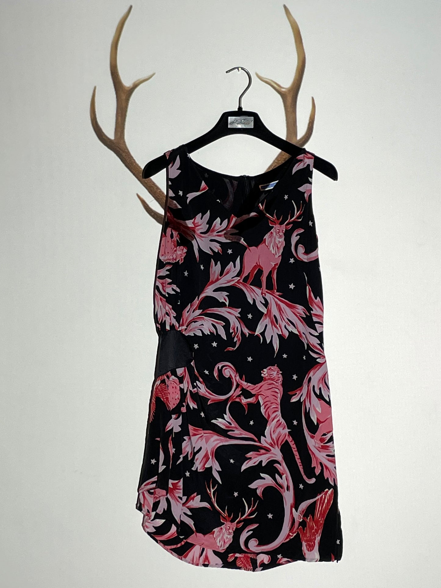 Eley Kishimoto 2000's silk tiger and deer print dress