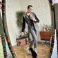 IRIE 2000's gingham wool pantsuit in brown