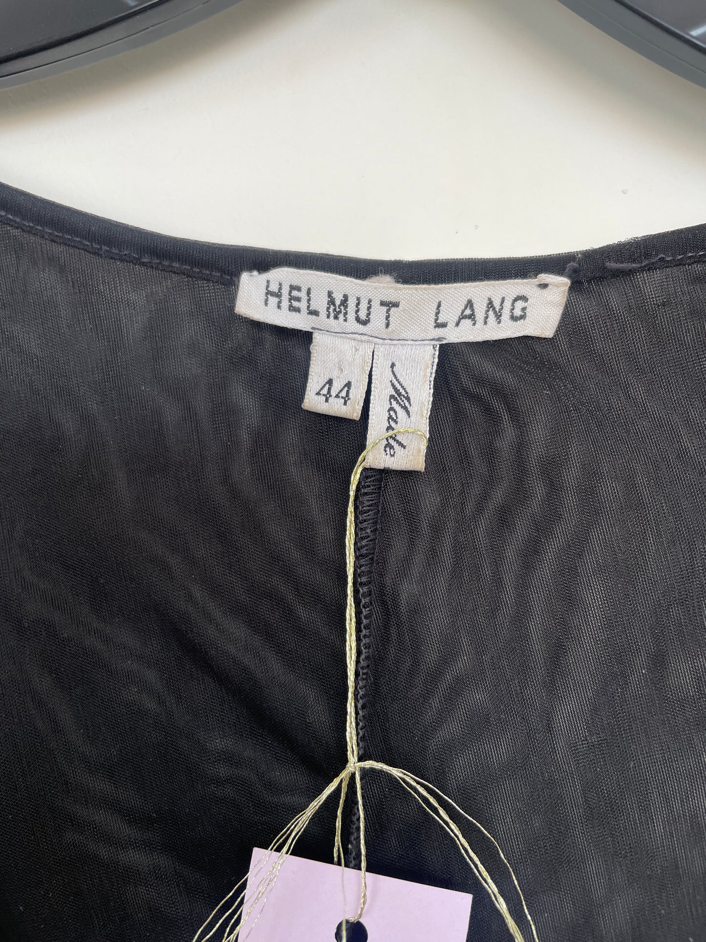 Helmut Lang 90's black mesh jumpsuit
