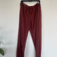 Helmut Lang 90's burgundy synthetic pants and shirt
