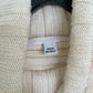 Helmut Lang 90's off-white knit sweater with cut out wrists and back