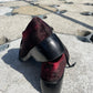 Ann Demeulemeester red velvet derby shoes size 39