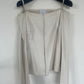 Costume National white leather top with bare shoulders