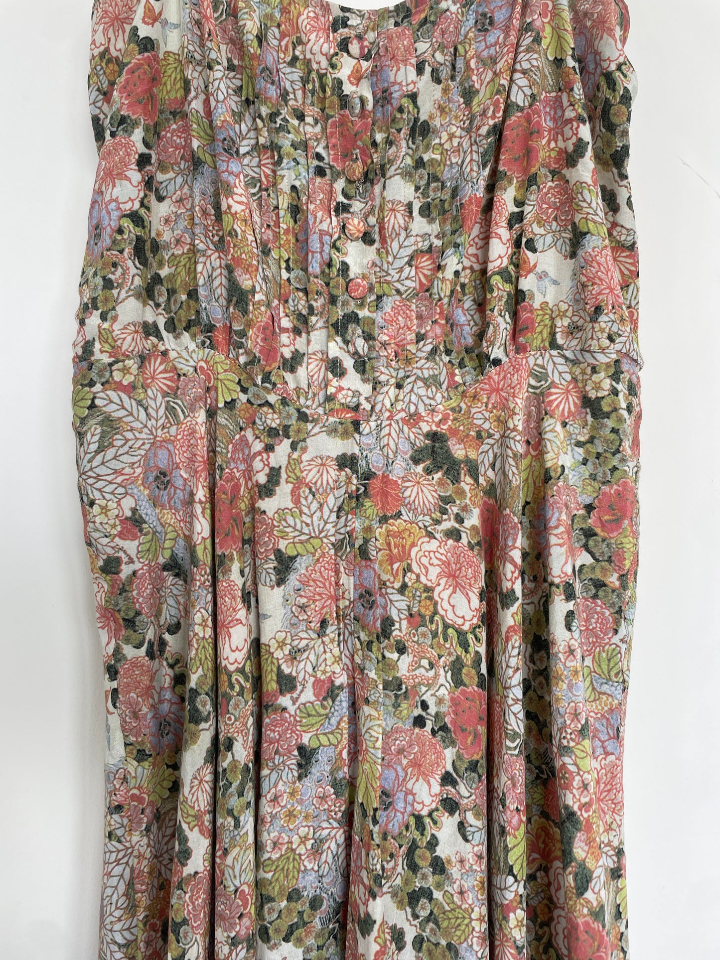 Christian Wijnants early 2000's silk pastel flower print summer dress