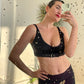 Lawrence Steele 90's black silky bralette with belt