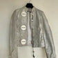 Dirk Bikkembergs early 2000s silver leather jacket