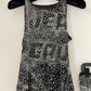Jean Paul Gaultier SS 2001 constellation 3D face print skirt with knit detail and matching top