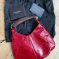 Saint Laurent 2000's iconic mini Mombasa handbag in red leather