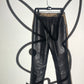 Dolce & Gabbana 2000's wool and leather tartan pants