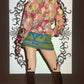 Moschino 2000's Cheap and Chic silk ruffled flower shirt