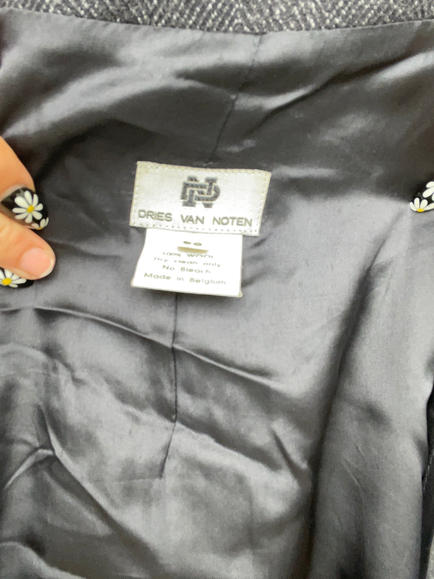 Dries Van Noten 80's men's wool suit jacket