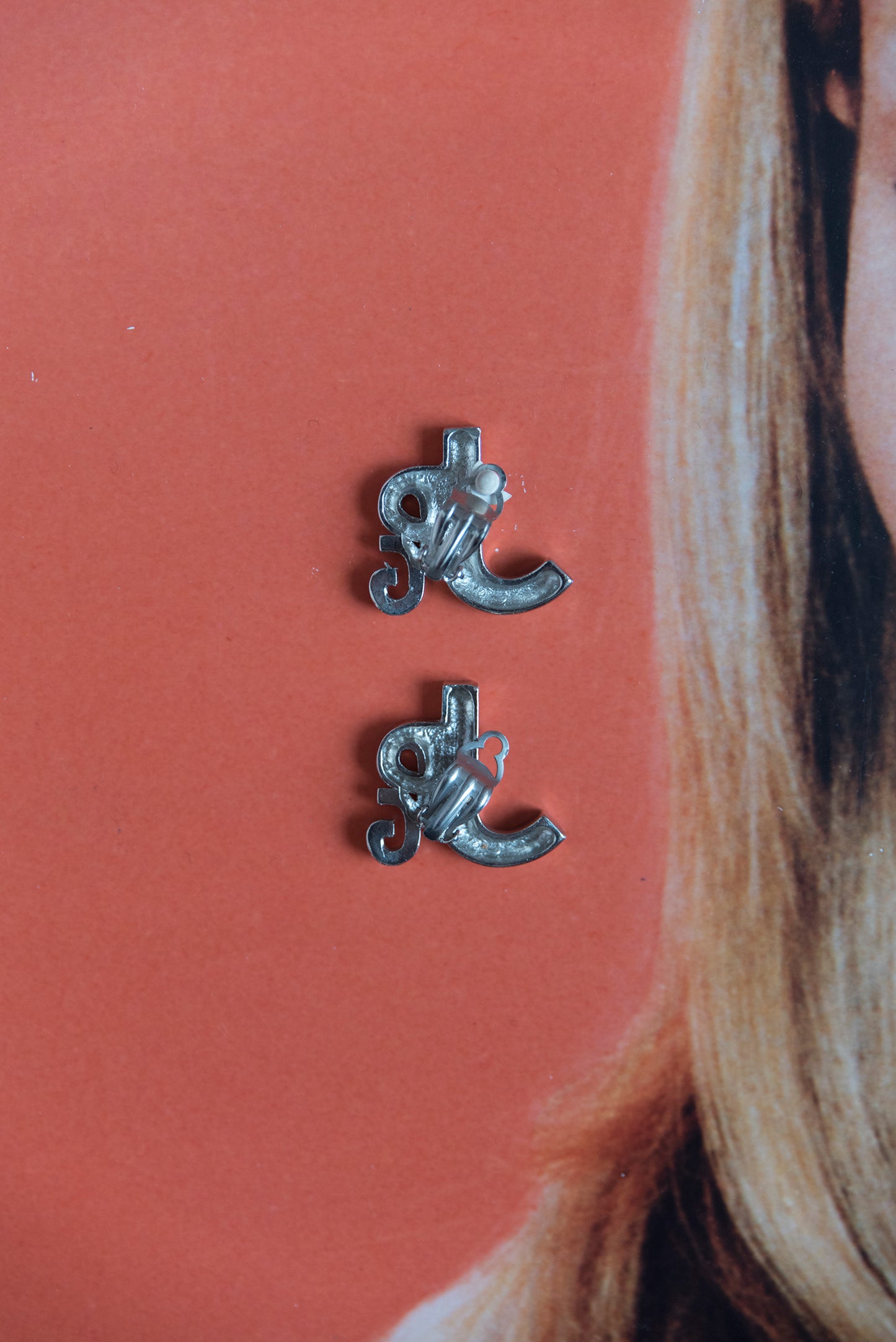 Jean Paul Gaultier Y2K Initials Earrings In Silver