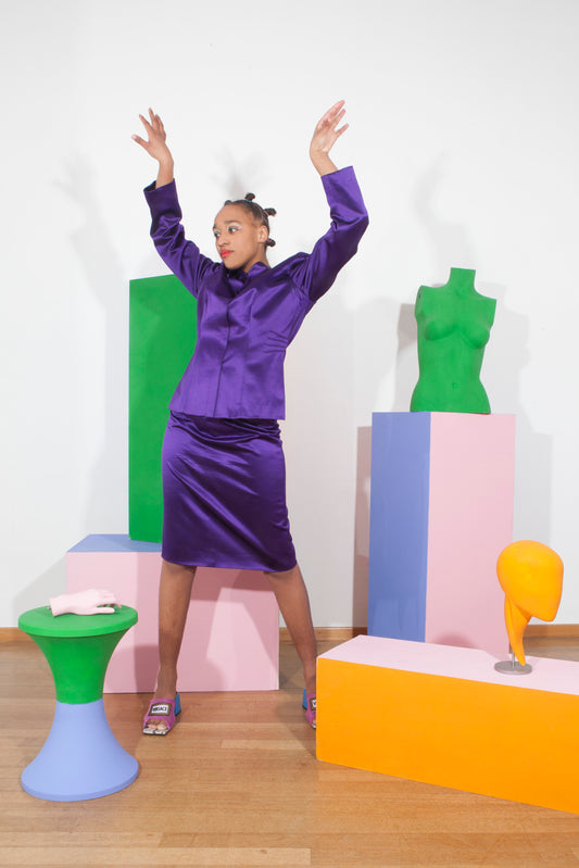 Krizia 1980's Purple Suit