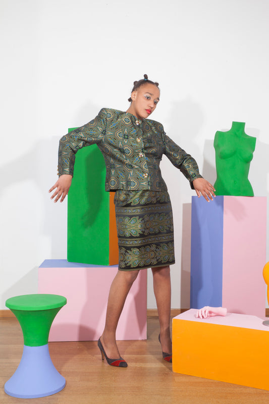Christian Lacroix 1990's Green Suit