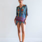 Mali 1970's handknit tunic in various types of yarn, colors and beads