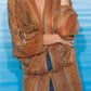Beautiful delicate 70's Mali handknit cardigan with transparent sleeves