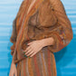 Beautiful delicate 70's Mali handknit cardigan with transparent sleeves