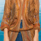 Beautiful delicate 70's Mali handknit cardigan with transparent sleeves