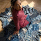 Ralph Lauren 90's patchwork indigo maxi skirt