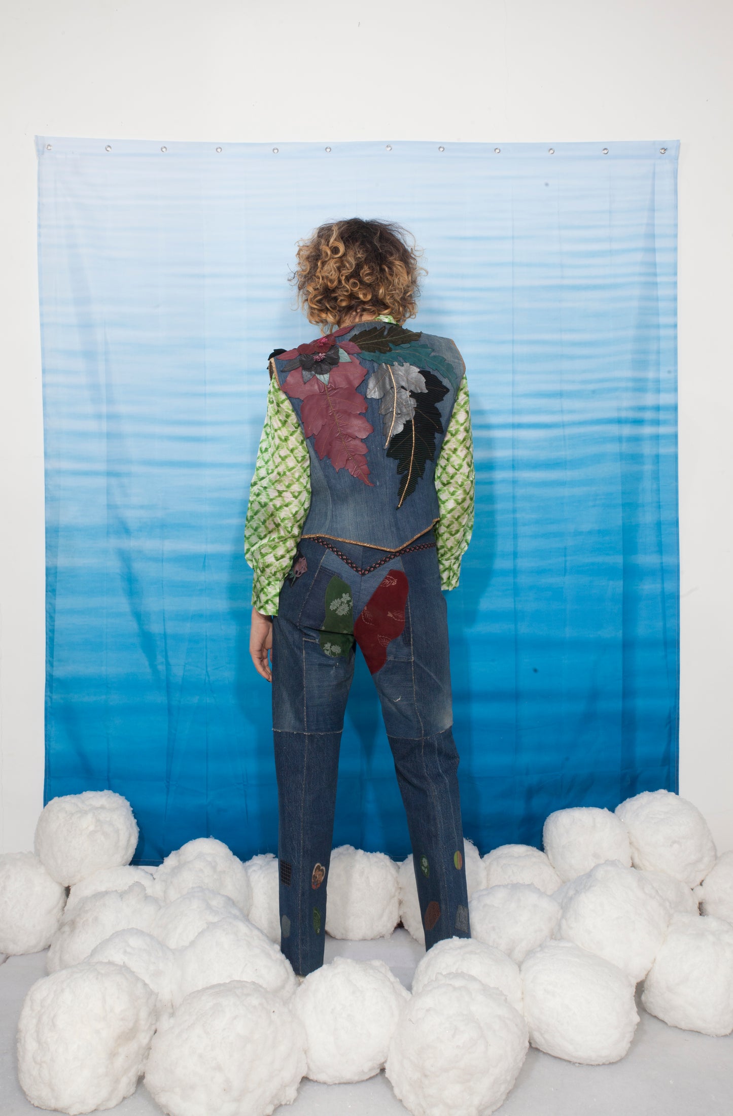 Extraordinary Roberto Cavalli 70's Patchwork jeans gilet