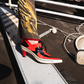 Freelance vinyl laced black and red heels size 40