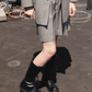 Comme des Garçons grey striped shorts suit AD 1991