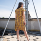 Comme des Garçons AD 1989 tartan ruffled asymmetric cut dress