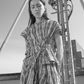 Comme des Garçons AD 1989 tartan ruffled asymmetric cut dress