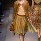Prada FW 2004 silk crop top with rhinestones