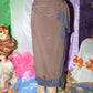 Dries Van Noten draped maxi skirt in brown and navy