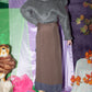 Dries Van Noten draped maxi skirt in brown and navy