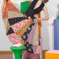 Handmade 70's patchwork maxi flower skirt