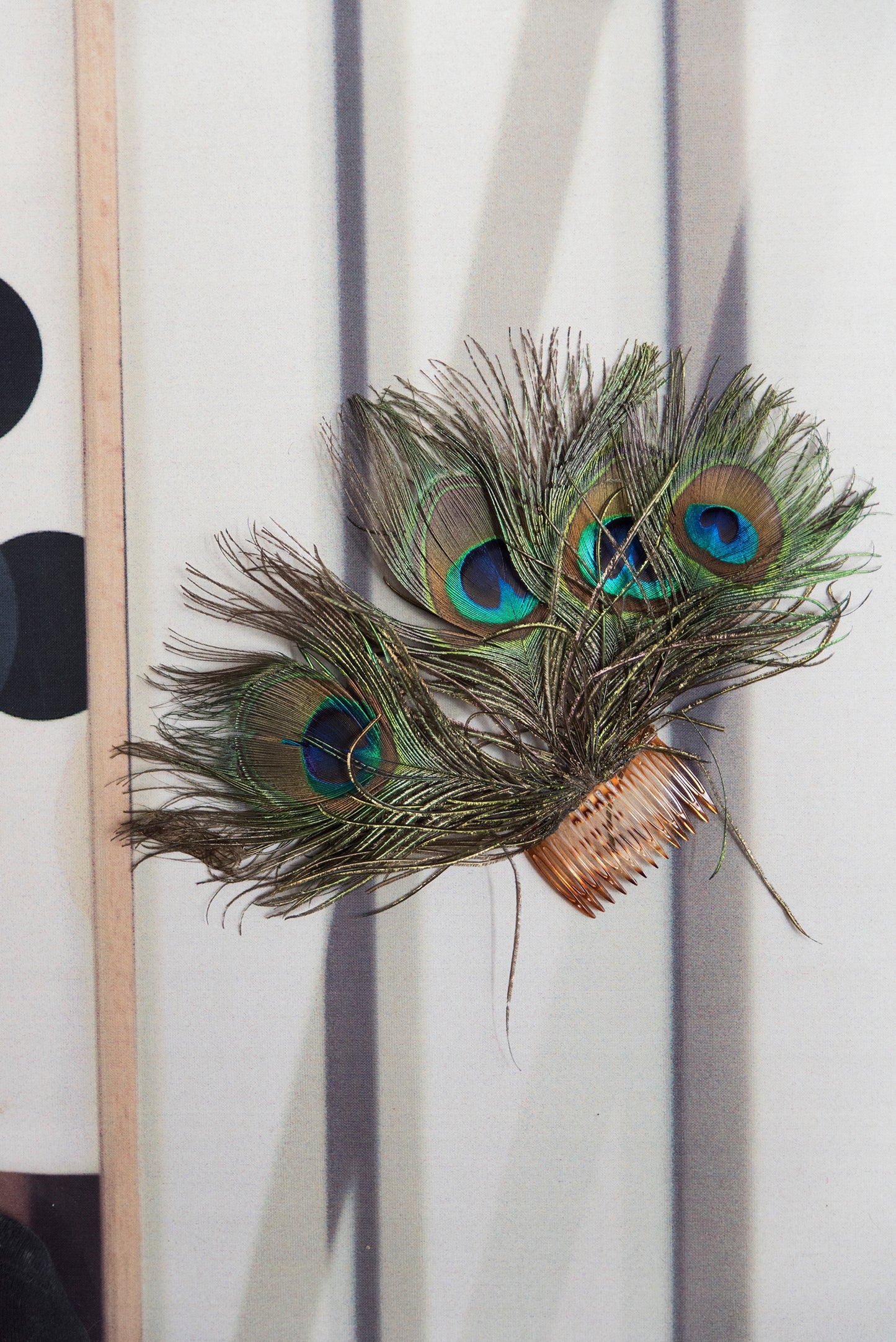 Peacock Feathered Hair Pin